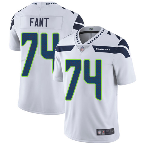 Seattle Seahawks Limited White Men George Fant Road Jersey NFL Football #74 Vapor Untouchable